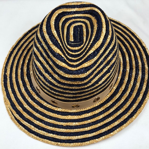 Straw summer stripped hat - Picture 2 of 2